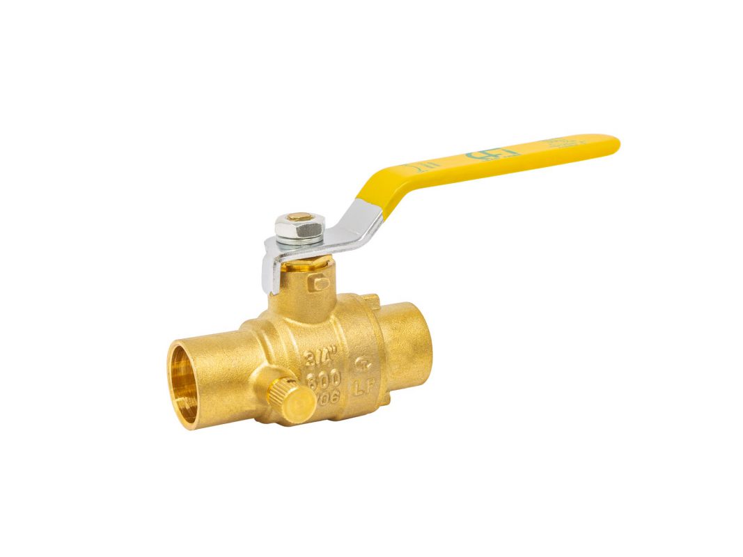LEAD FREE SOLDER BALL VALVE WITH DRAIN Copperfit