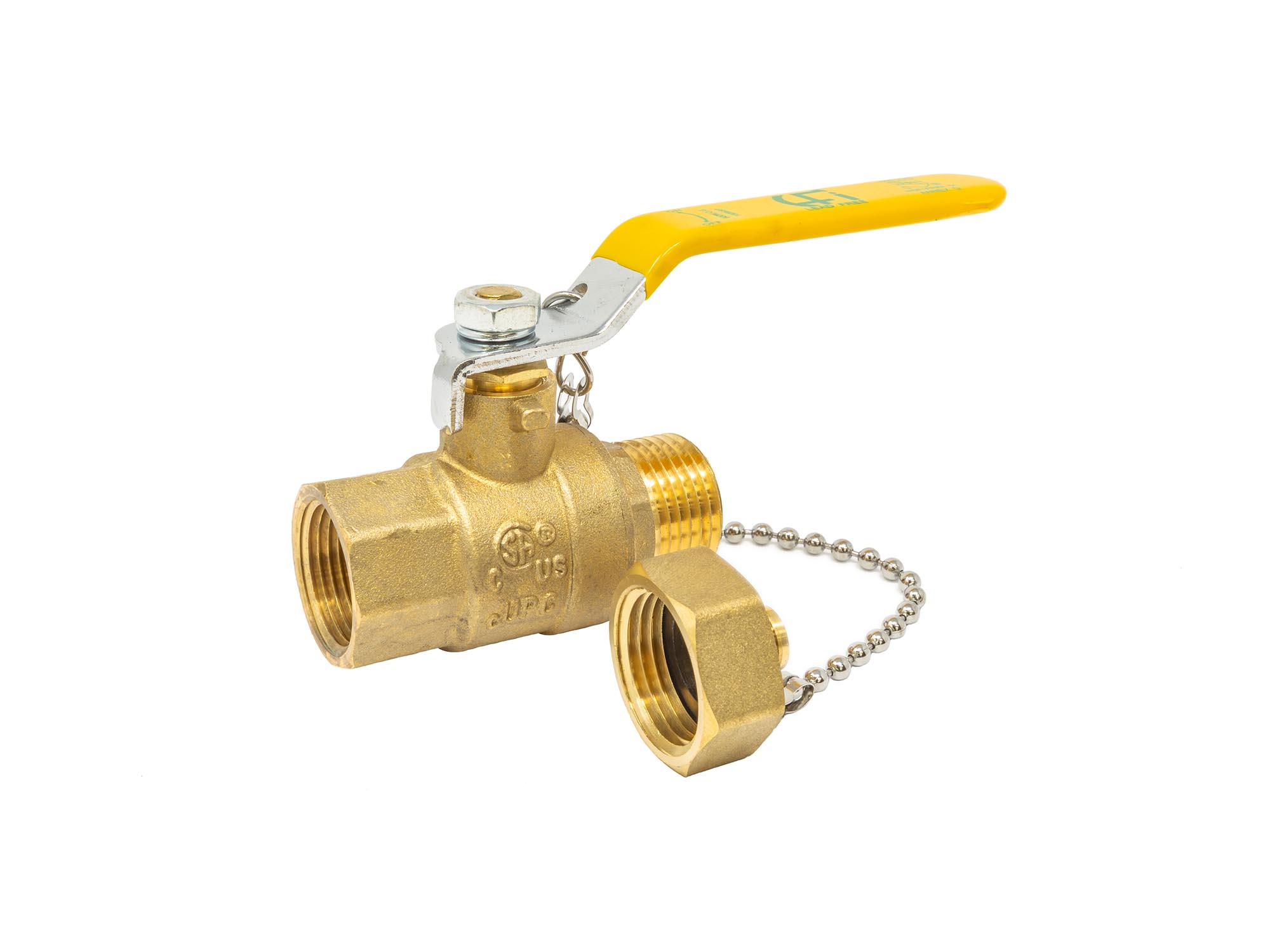LEAD FREE BRASS BALL VALVE WITH CAP AND CHAIN Copperfit