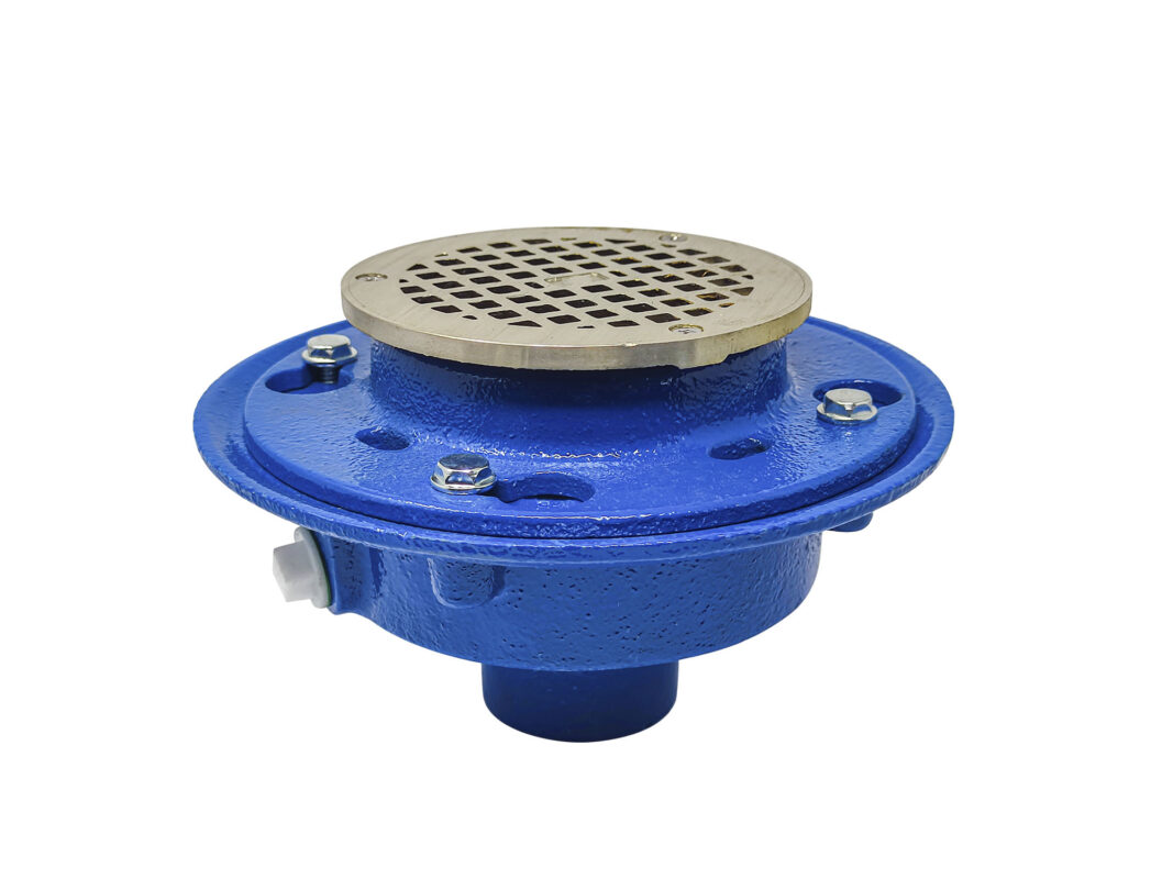 Cast Iron Floor Drain w/ Primer Connection Copperfit